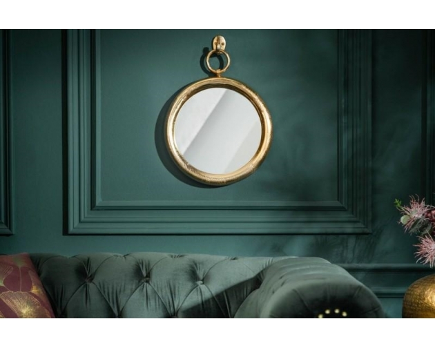 INVICTA Portrait lustro wiszące PORTRET 30 cm , złote - metal , szkło